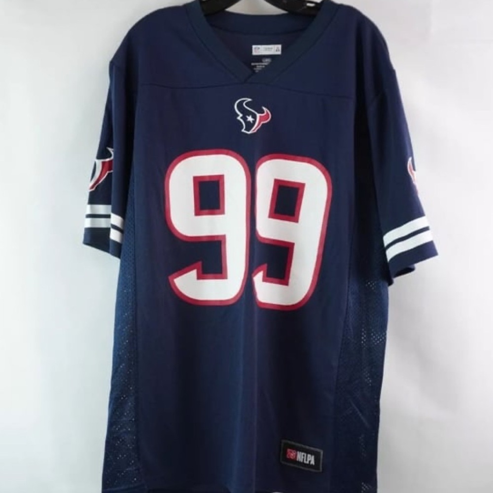 [NFL] Houston Texans #99 JJ Watt Navy Blue Football Jersey Men's Size Large - Picture 4 of 6